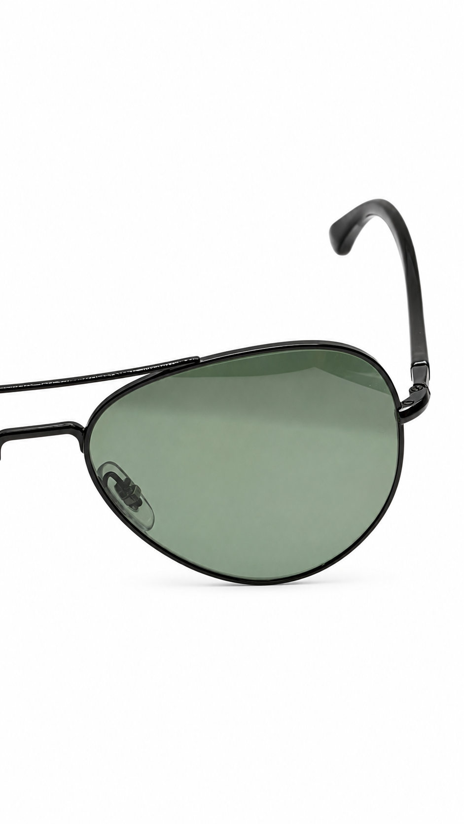 Ray-Ban RB3675 002/58 58mm Classic Metal Aviator Polarized Sunglasses Black Frame Green G-15 Lens