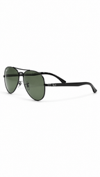 Ray-Ban RB3675 002/58 58mm Classic Metal Aviator Polarized Sunglasses Black Frame Green G-15 Lens