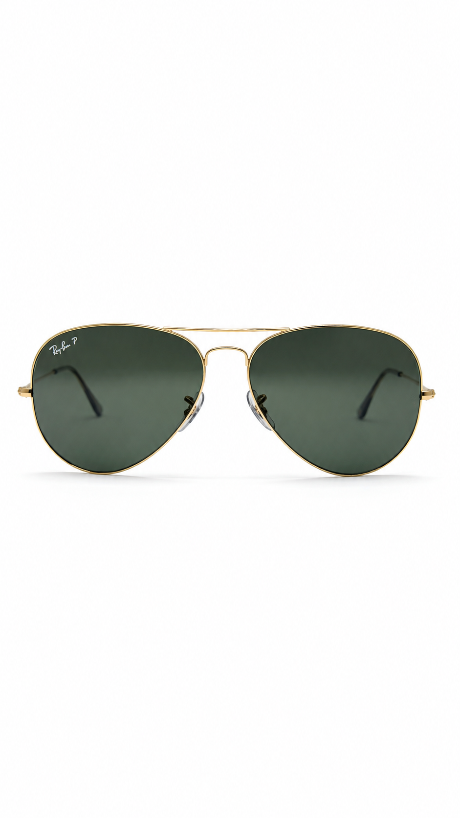 Ray-Ban RB3025 001/58 62mm Aviator Large Metal Polarized Sunglasses Gold Frame G-15 Green Glass Lens