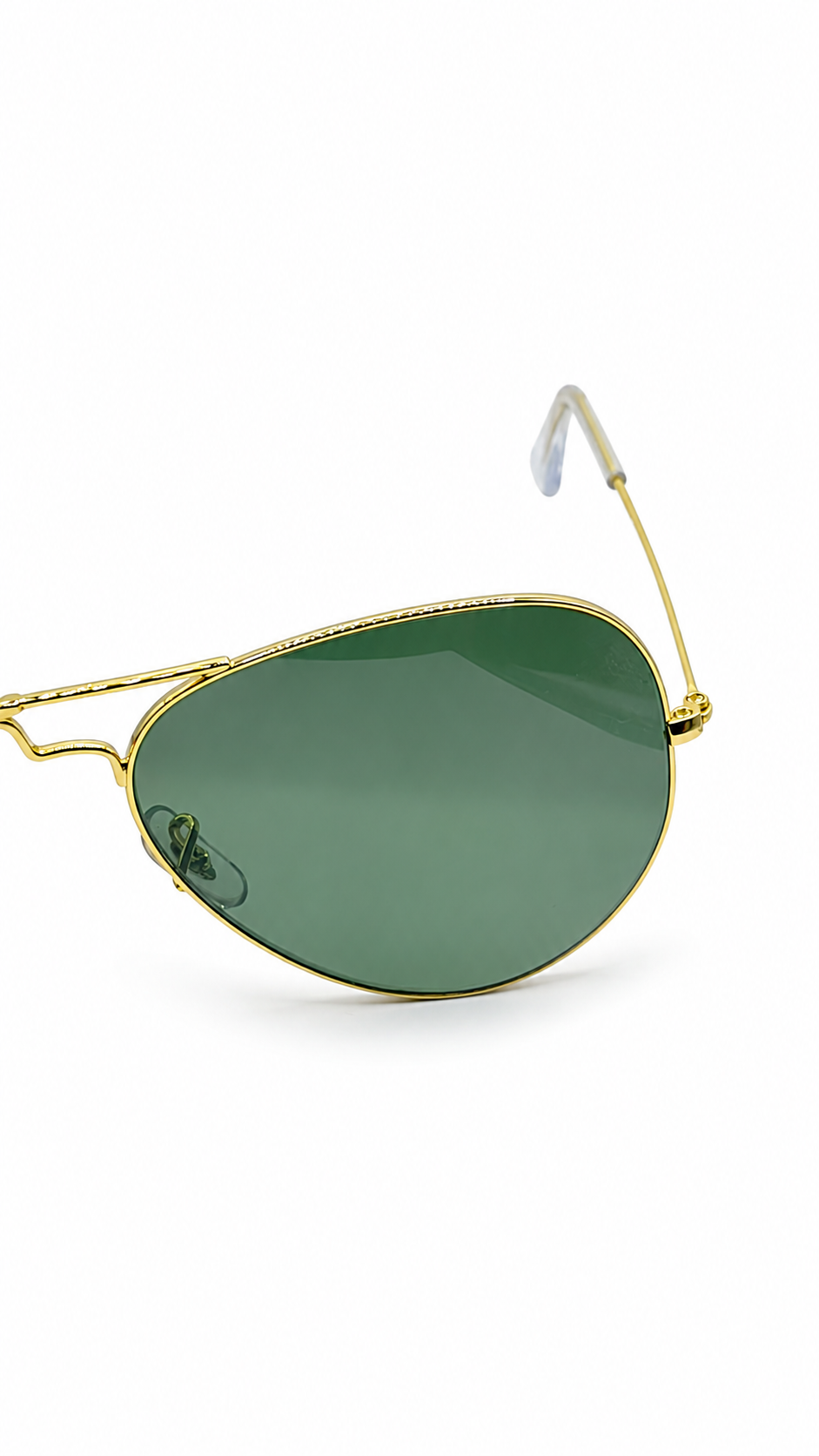 Ray-Ban RB3025 001/58 62mm Aviator Large Metal Polarized Sunglasses Gold Frame G-15 Green Glass Lens