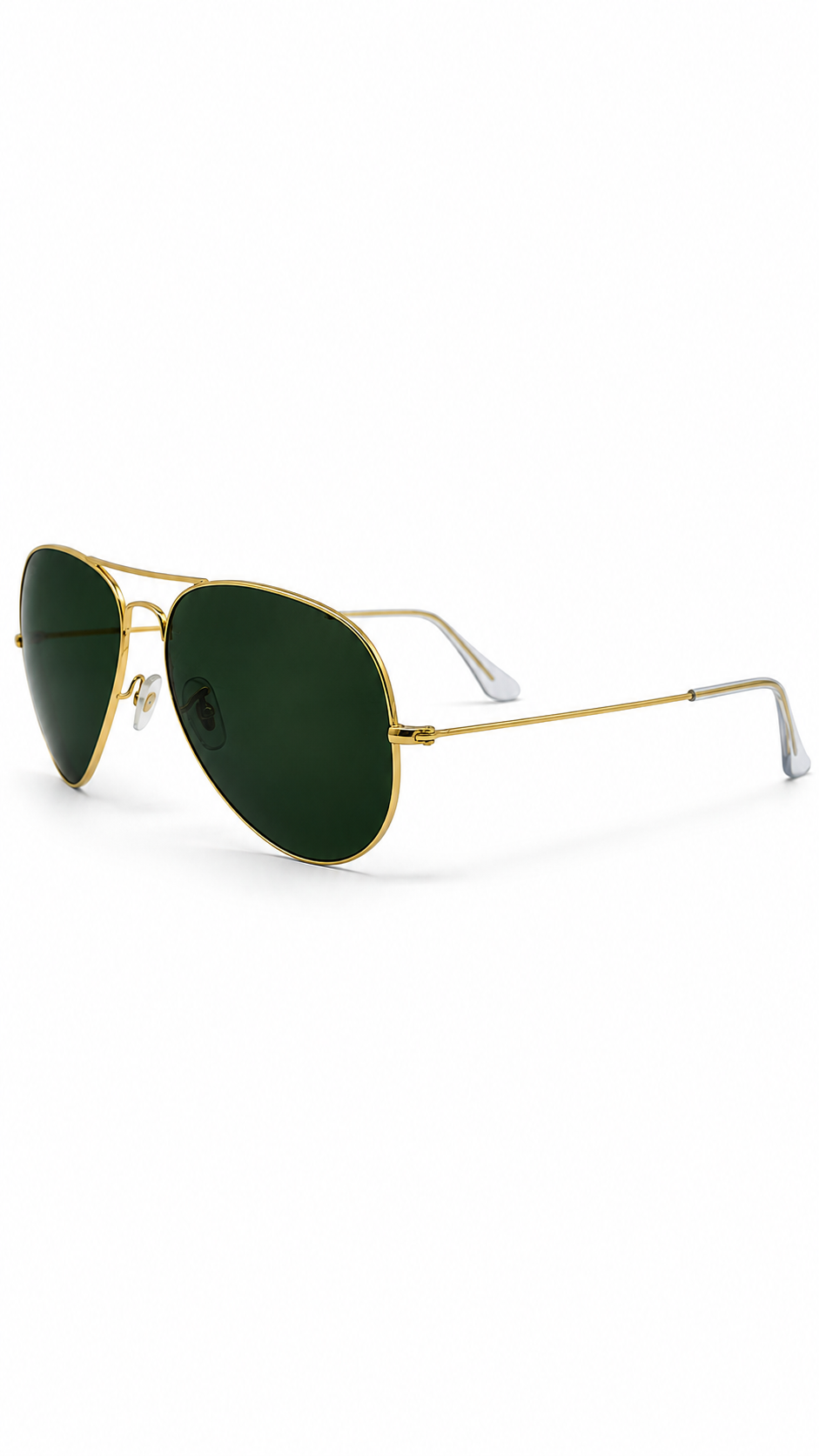 Ray-Ban RB3025 001/58 62mm Aviator Large Metal Polarized Sunglasses Gold Frame G-15 Green Glass Lens