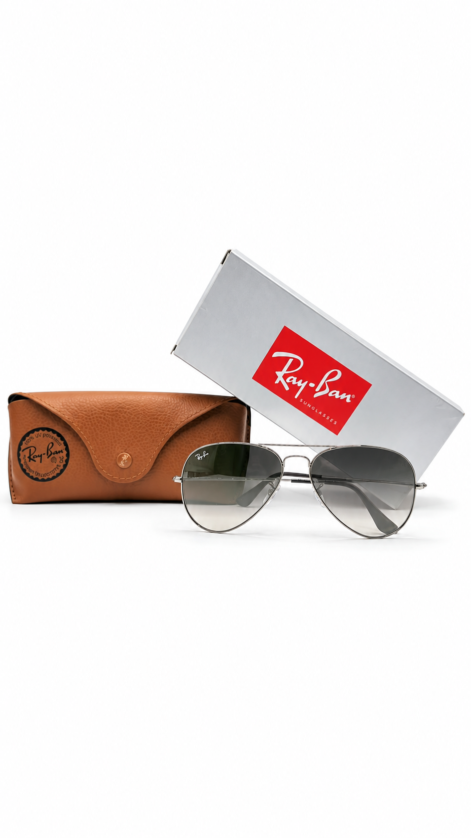 Ray-Ban RB3025 004/71 58mm Aviator Large Metal Sunglasses Gunmetal Frame Grey Gradient Lens