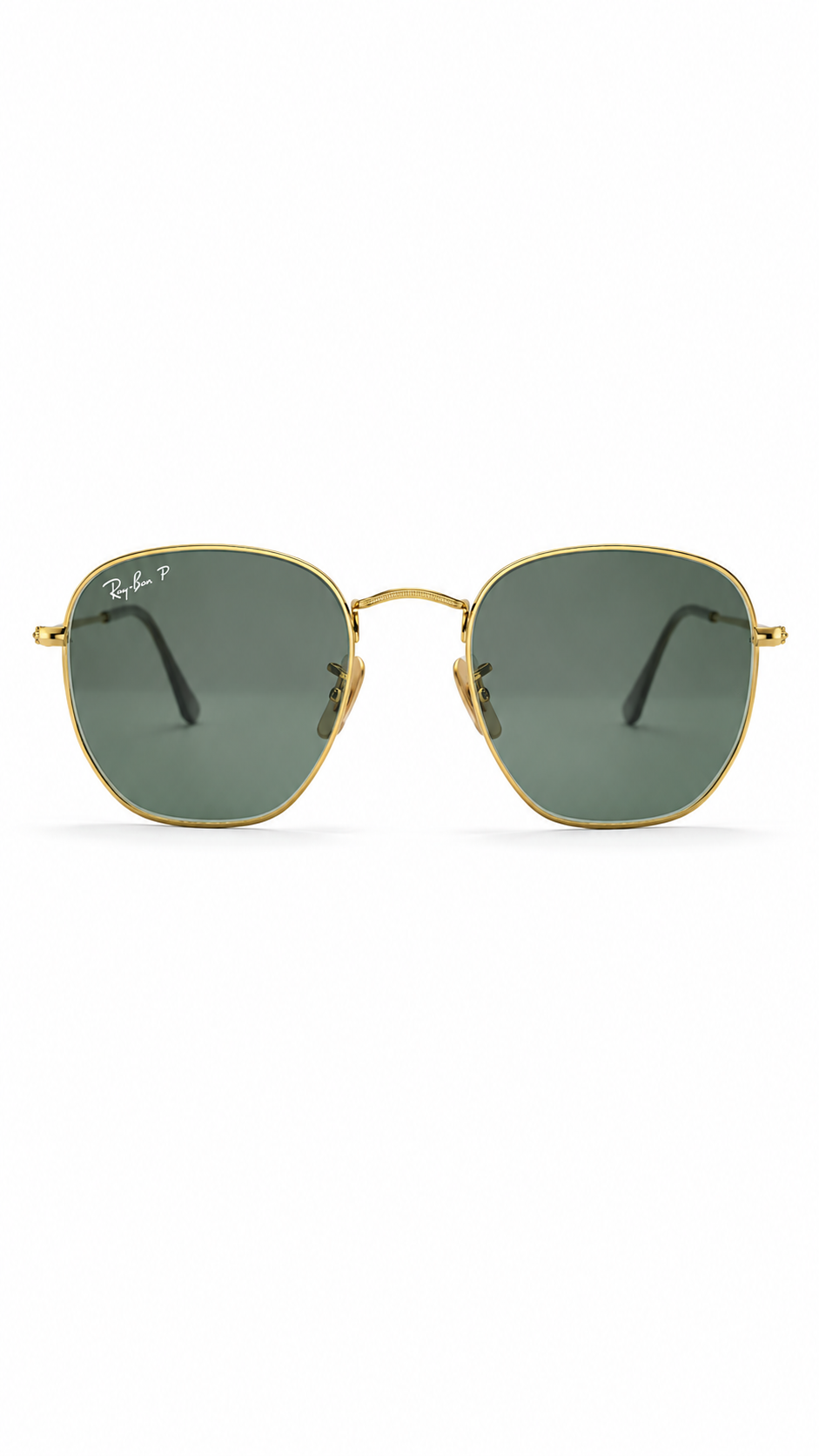 Ray-Ban RB3857 9196/31 51mm Frank Legend Gold Polarized Sunglasses Gold Frame G-15 Green Glass Lens