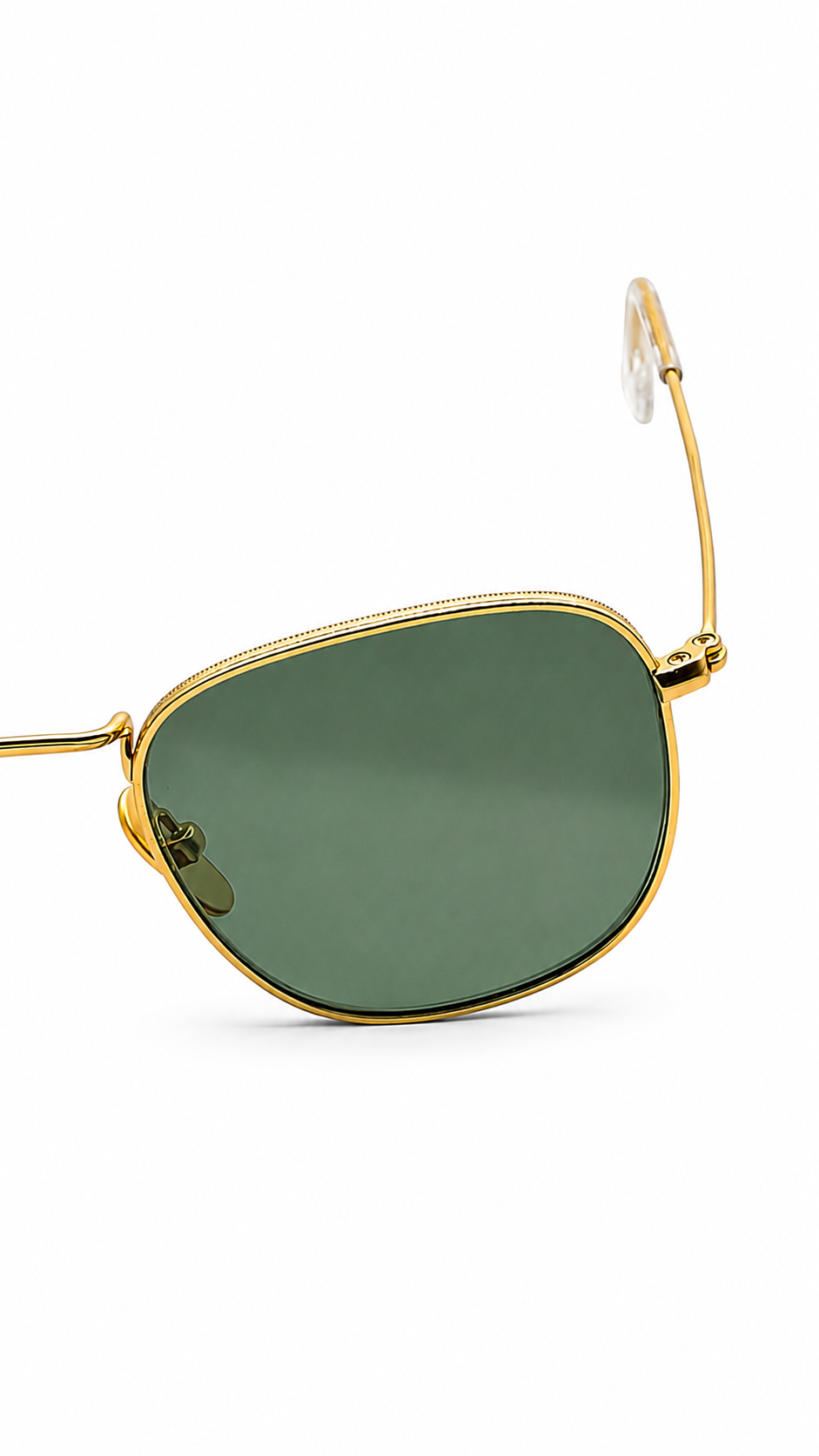 Ray-Ban RB3857 9196/31 51mm Frank Legend Gold Polarized Sunglasses Gold Frame G-15 Green Glass Lens