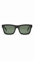 Ray-Ban RB4396F 6677/71 57mm Warren Low Bridge Fit Sunglasses Glossy Black Frame Green Lens