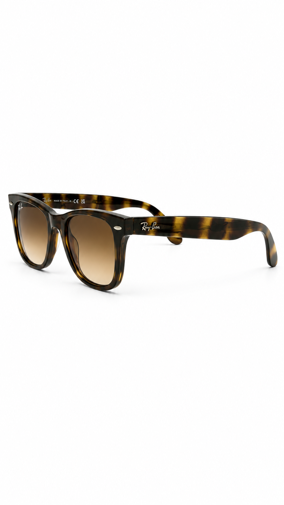 Ray-Ban RB4105 710/51 54mm Folding Wayfarer Tortoise Havana Sunglasses Brown Gradient Lens