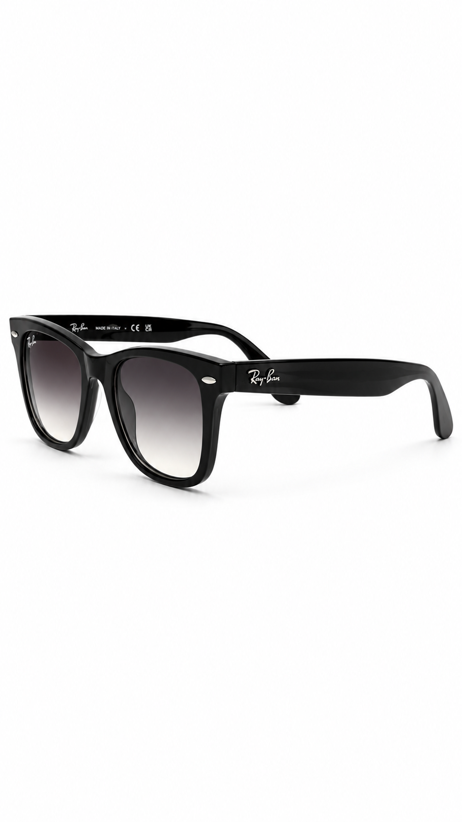 Ray-Ban RB4105 601/32 54mm Folding Wayfarer Black Acetate Sunglasses Grey Gradient Lens