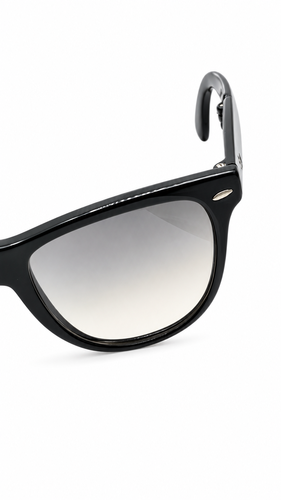 Ray-Ban RB4105 601/32 54mm Folding Wayfarer Black Acetate Sunglasses Grey Gradient Lens