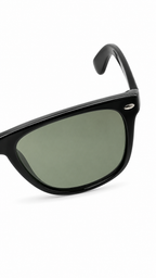 Ray-Ban RB2132-F 901 58mm New Wayfarer Black Acetate Sunglasses G-15 Green Lens