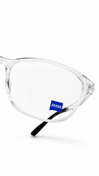 ZS 1006 Crystal Clear Rectangular Eyeglass Frame – Lightweight Male