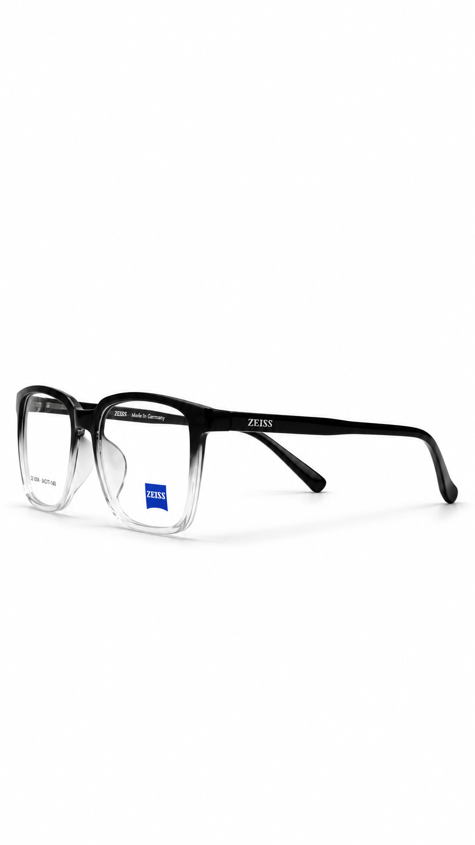 ZS 1004 Modern Black & Clear Optical Frame | Lightweight Eyewear