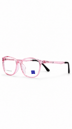 ZS 1006 Crystal Pink Rectangular Eyeglass Frame – Lightweight Female