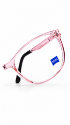 ZS 1006 Crystal Pink Rectangular Eyeglass Frame – Lightweight Female