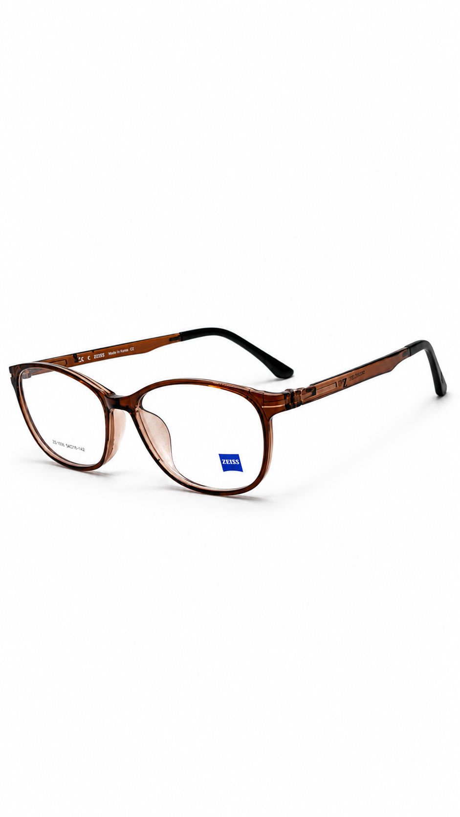 ZEISS Translucent Brown Round-Oval Spectacles