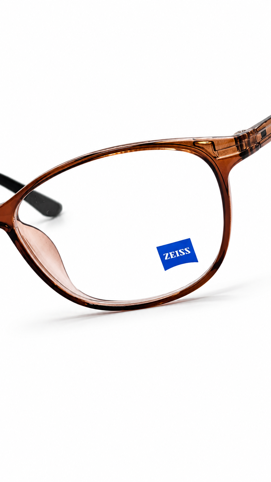 ZEISS Translucent Brown Round-Oval Spectacles