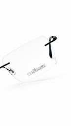 Silhouette Rimless Eyeglass Frames – Matte Black Titanium Ultralight Eyewear