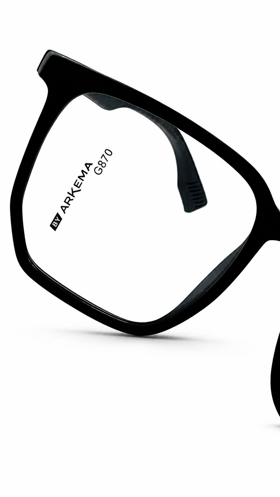 AKIKEMA Black Square Spectacles | Modern Oversized Acetate Frames Model 61818