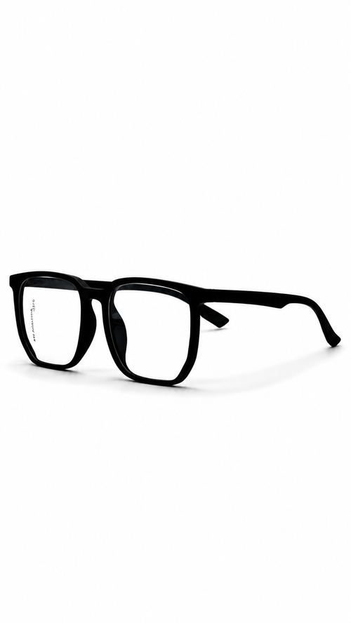 AKIKEMA Black Square Spectacles | Modern Oversized Acetate Frames Model 61818