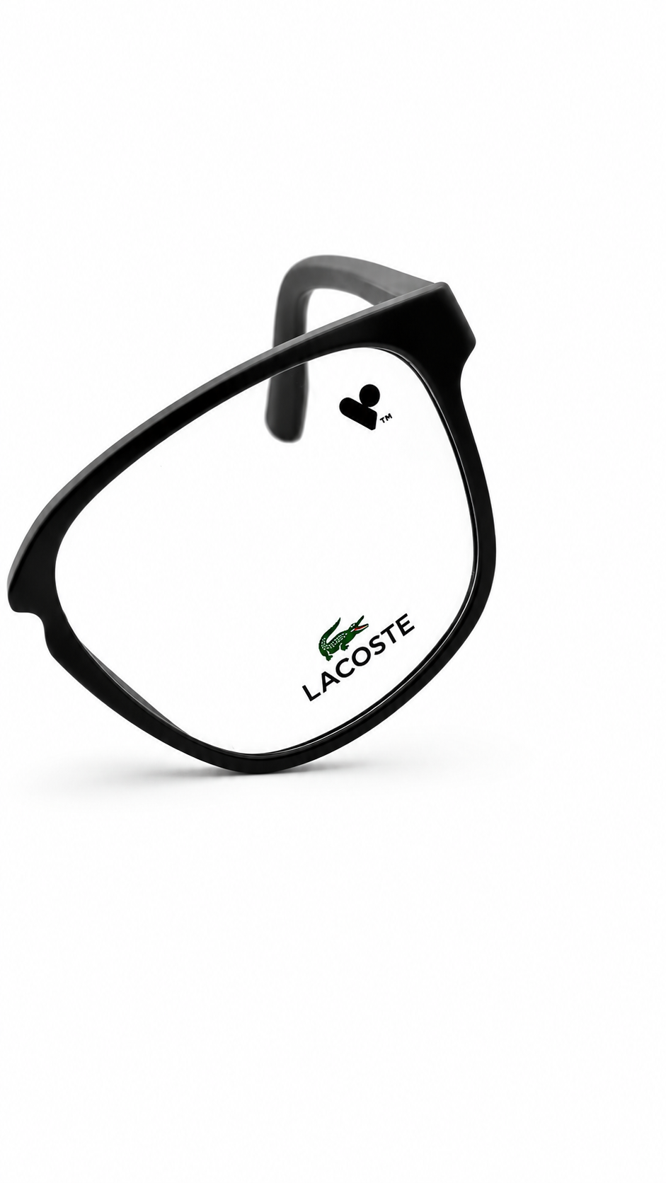 LACOSTE Matte Black Square Eyeglass Frame – Classic Optical Eyewear
