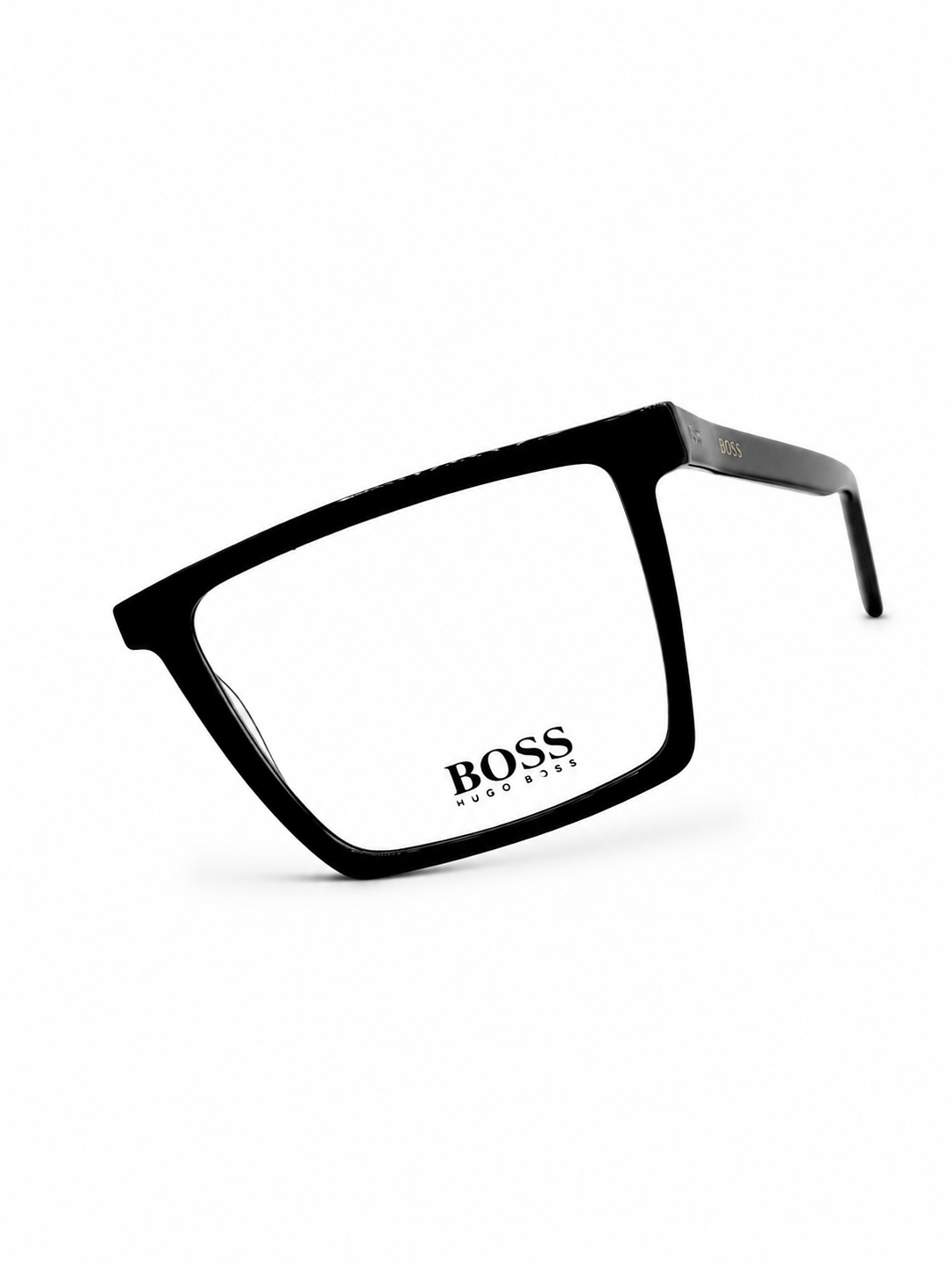 BOSS by Hugo Boss Black Square Optical Eyeglass Frame – Premium Full-Rim