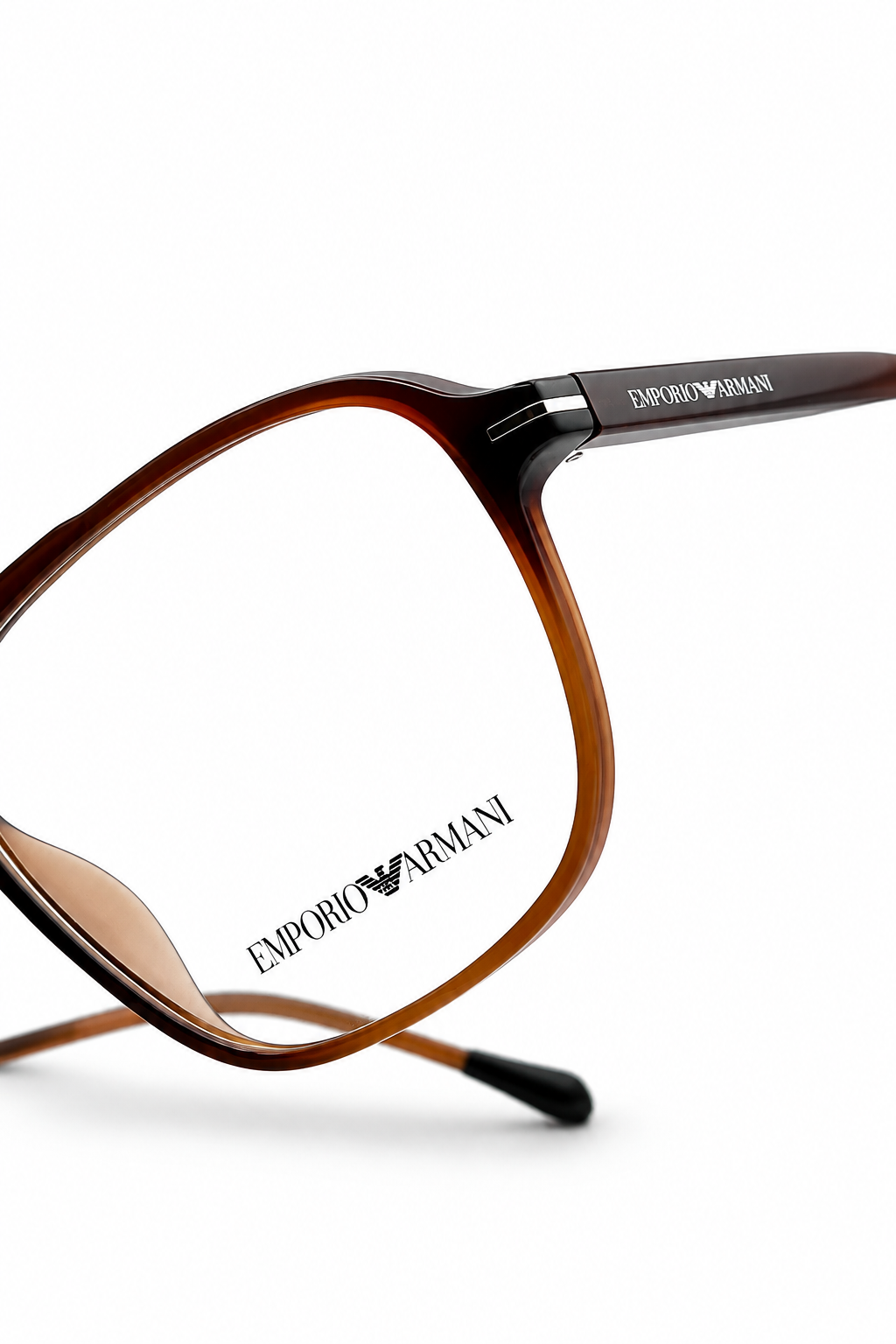 Emporio Armani Brown Aviator Optical Eyeglass Frame – Premium Full-Rim