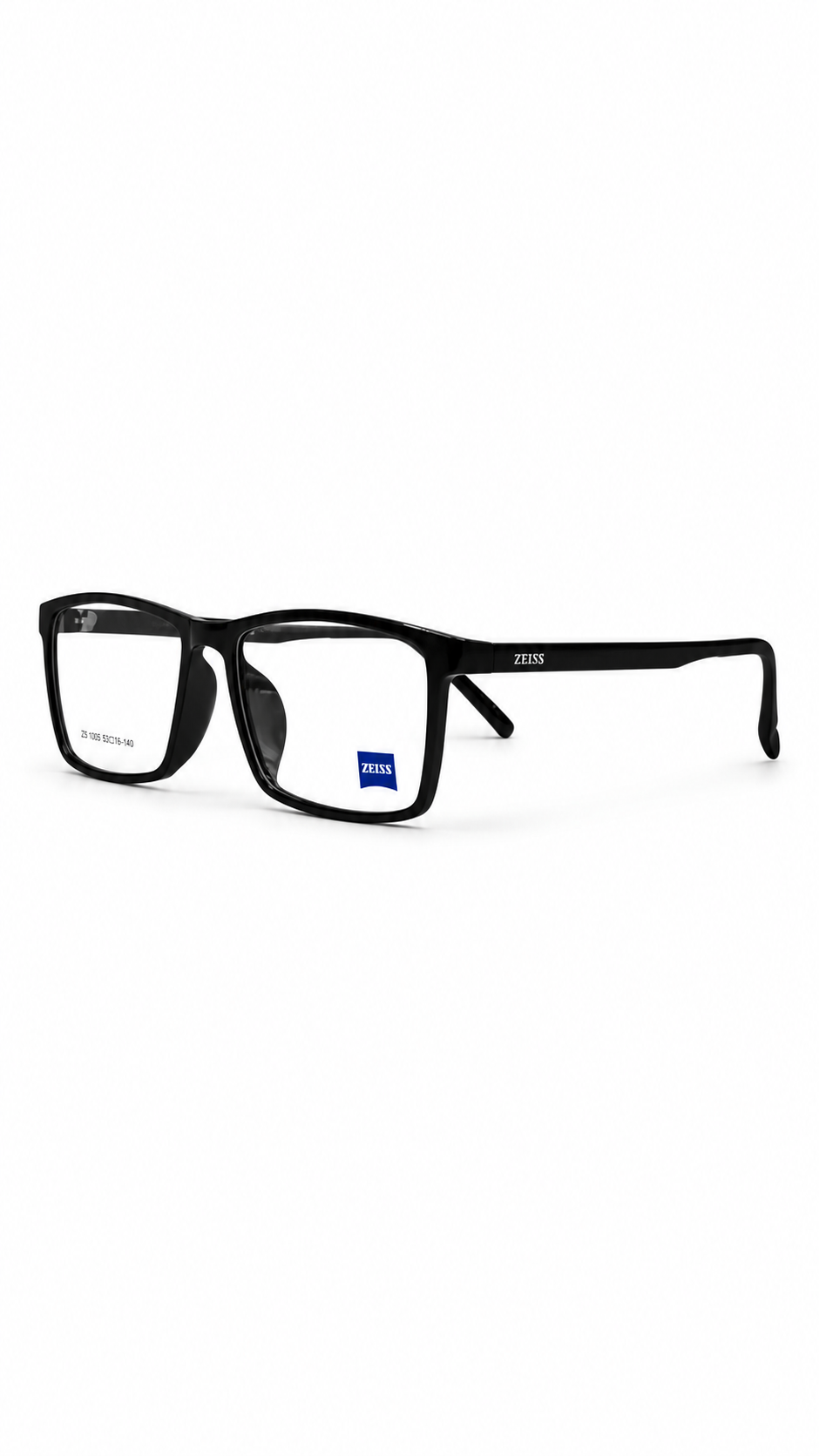 ZS 1005 Full-Rim Rectangular Eyeglass Frame – Black | Lightweight Optical Glasses