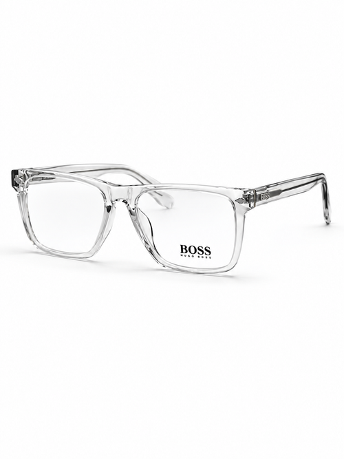 BOSS by Hugo Boss Crystal Clear Rectangular Eyeglass