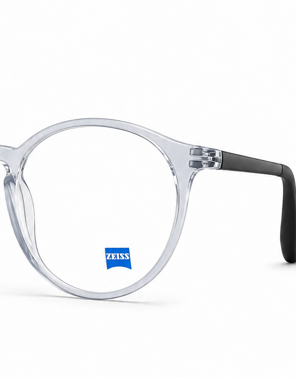 ZEISS Crystal Clear Round Eyeglass Frame for Men