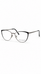 Côte d'Azur Women's Gunmetal Cat-Eye Eyeglass Frame