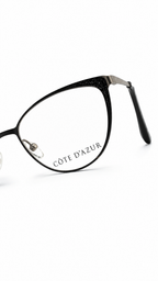 Côte d'Azur Women's Gunmetal Cat-Eye Eyeglass Frame