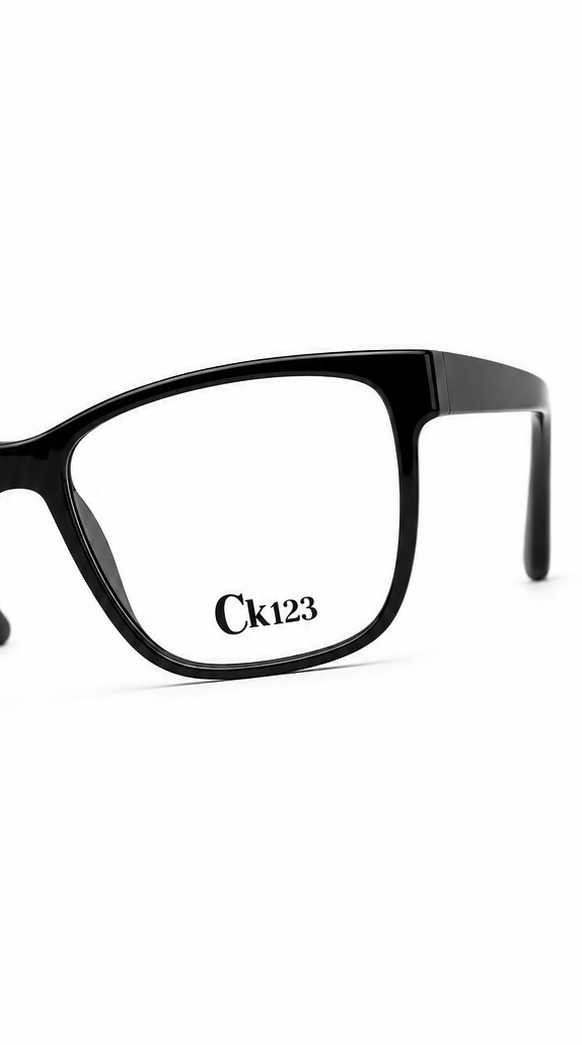 CK123 Classic Black Full-Rim Optical Frame