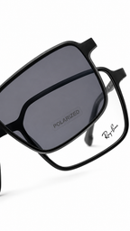 Ray-Ban Polarized Grey Lens Square Sunglasses for Men