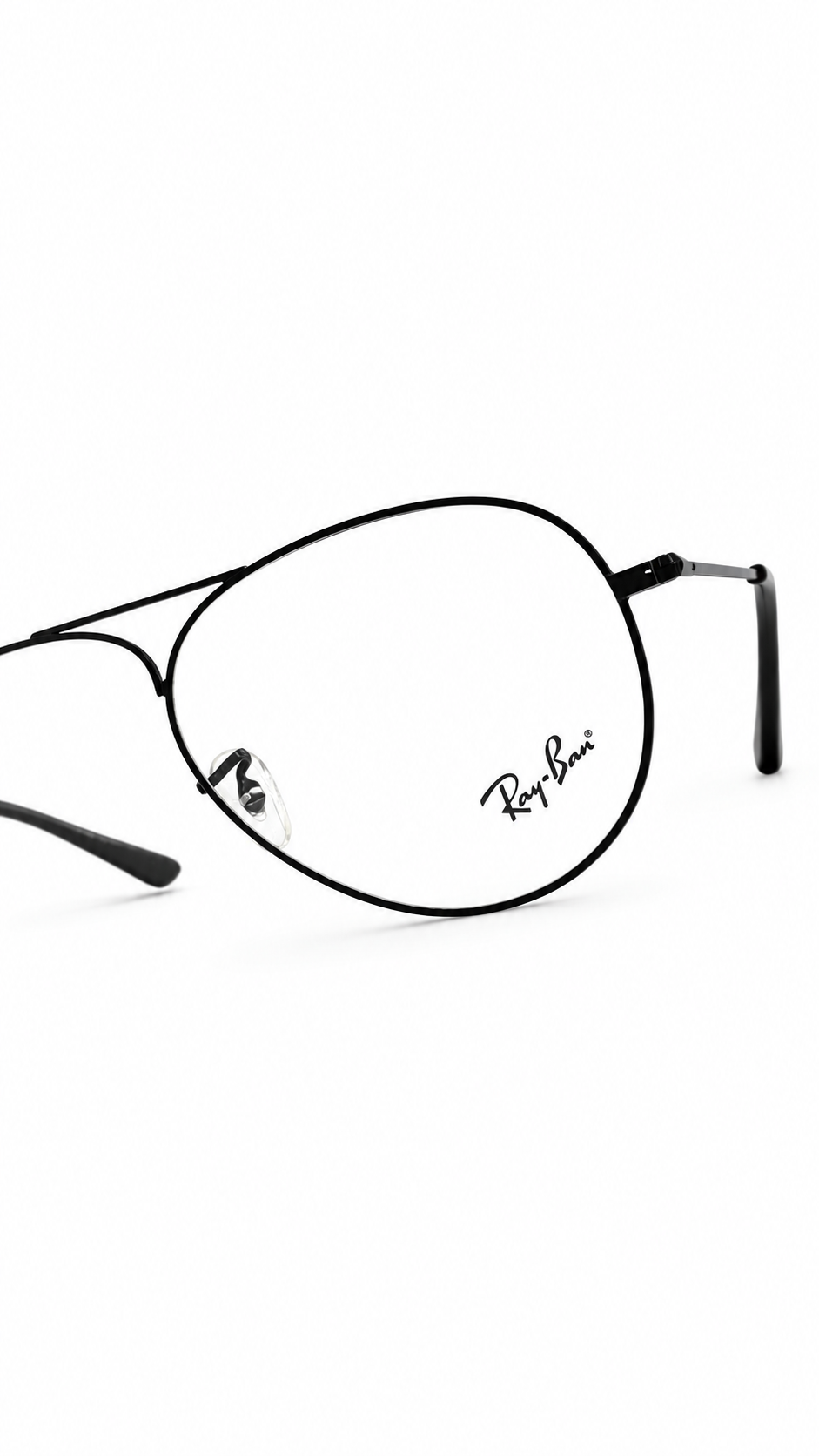 Ray-Ban Classic Black Aviator Eyeglass Frame for Men