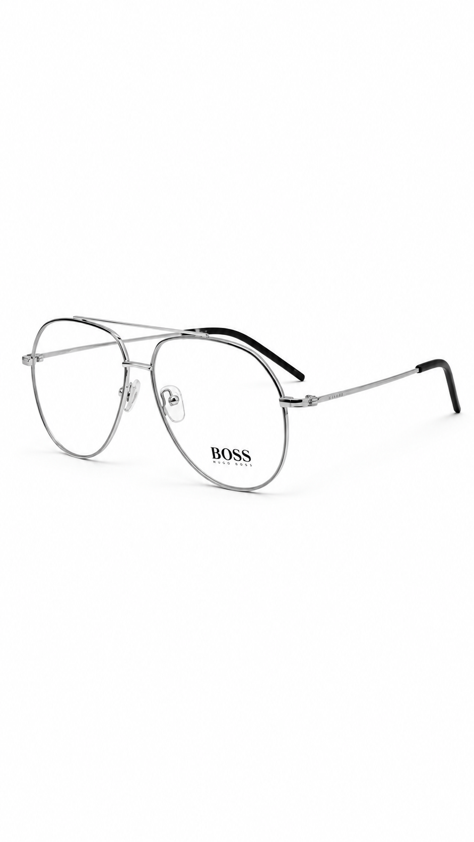 BOSS Lightweight Silver Metal Aviator Optical Frame
