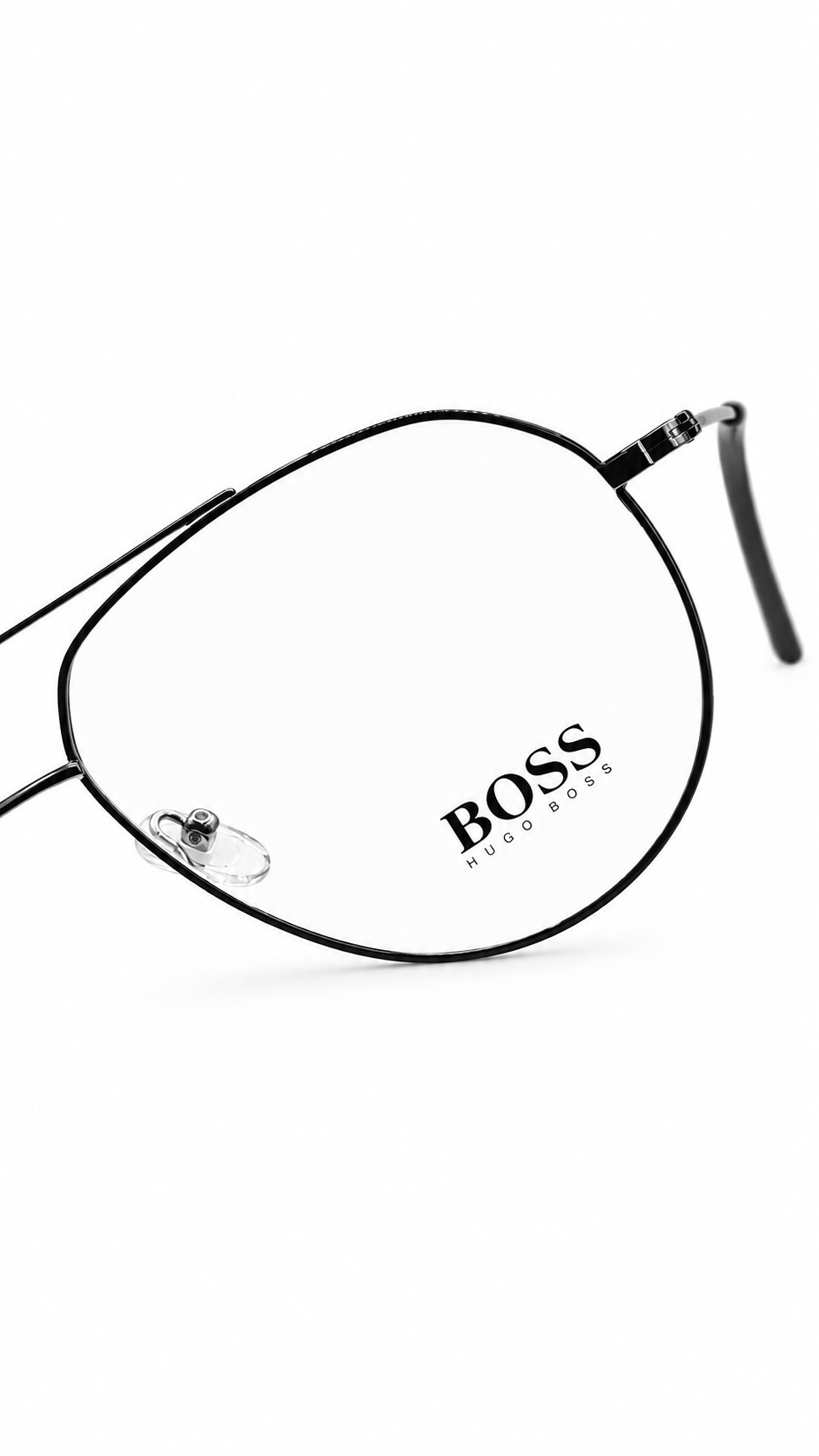 BOSS Lightweight Silver Metal Aviator Optical Frame
