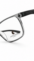 Container Eyewear Crystal Grey Rectangular Eyeglass Frame for Men