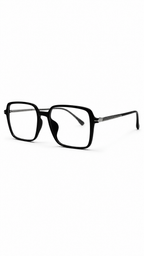 Classic Black Square Eyeglass Frame for Men | Lightweight Full-Rim Optical Glasses