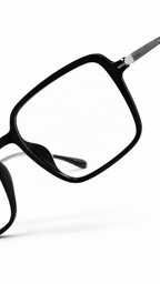 Classic Black Square Eyeglass Frame for Men | Lightweight Full-Rim Optical Glasses