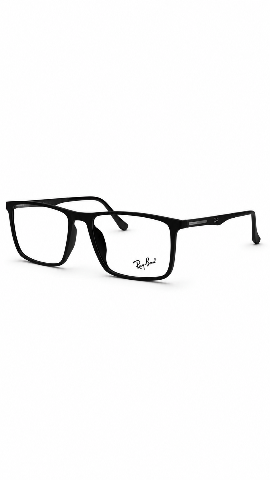 Ray-Ban Men's Matte Black Rectangular Eyeglass Frame