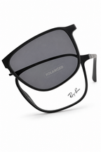Ray-Ban Attachment Polarized Matte Black Navigator Sunglasses