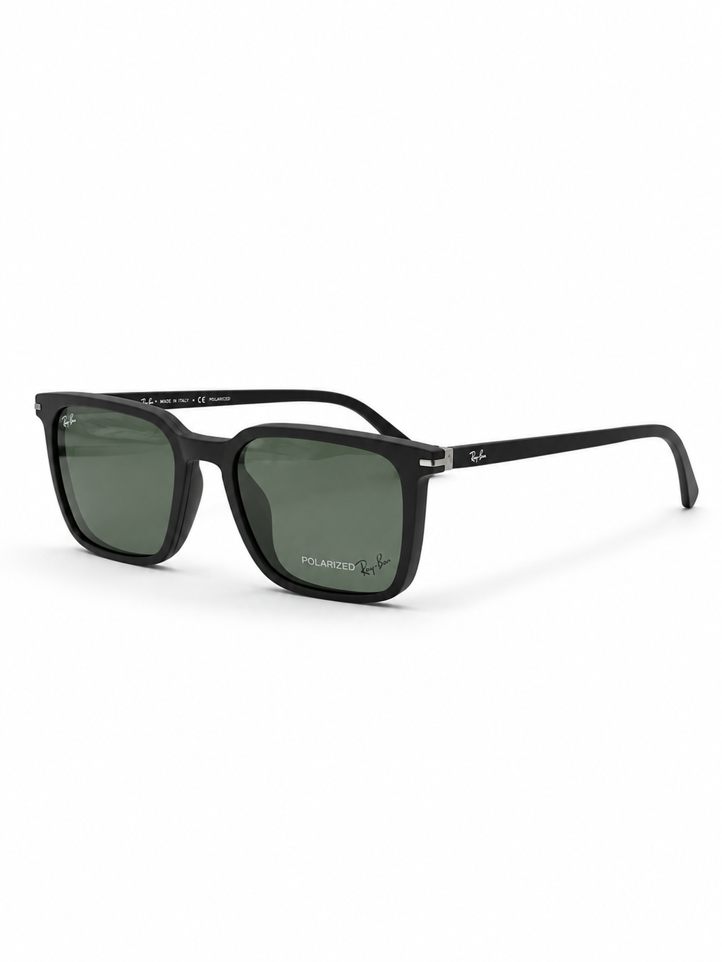 Ray-Ban Premium Polarized Green Lens Square Sunglasses