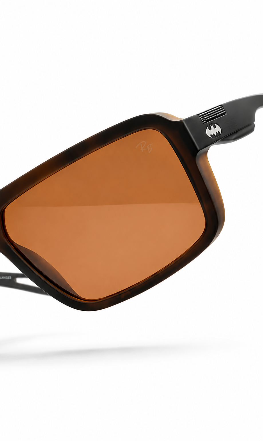 Retro Square Sunglasses with Amber Tinted Lenses