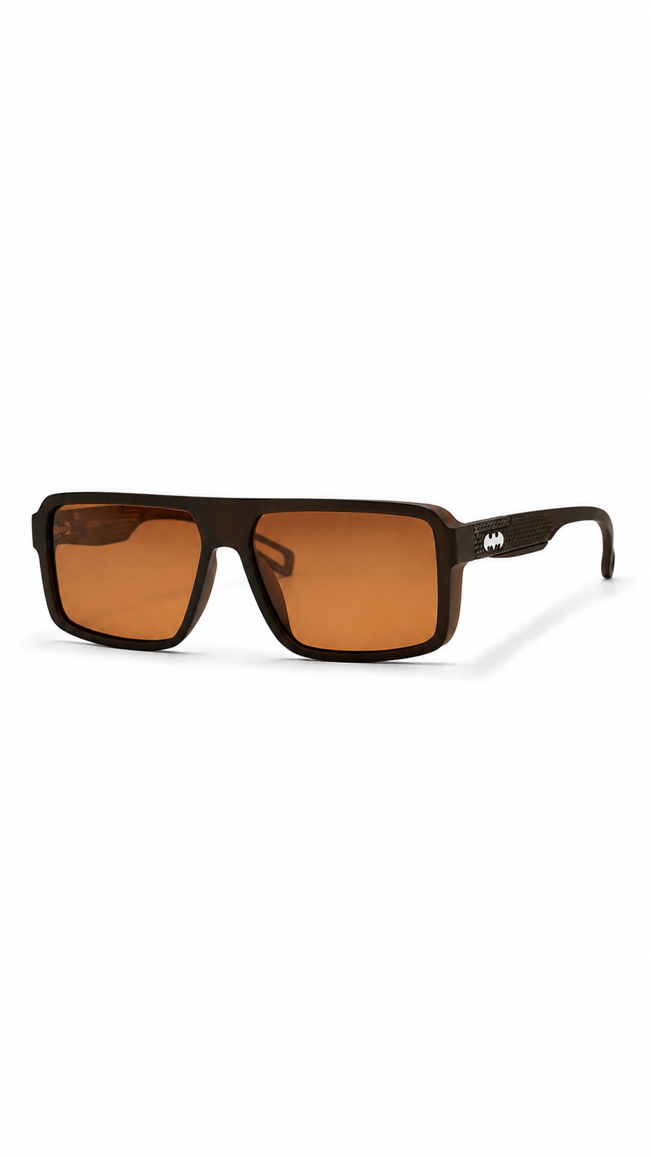 Retro Square Sunglasses with Amber Tinted Lenses