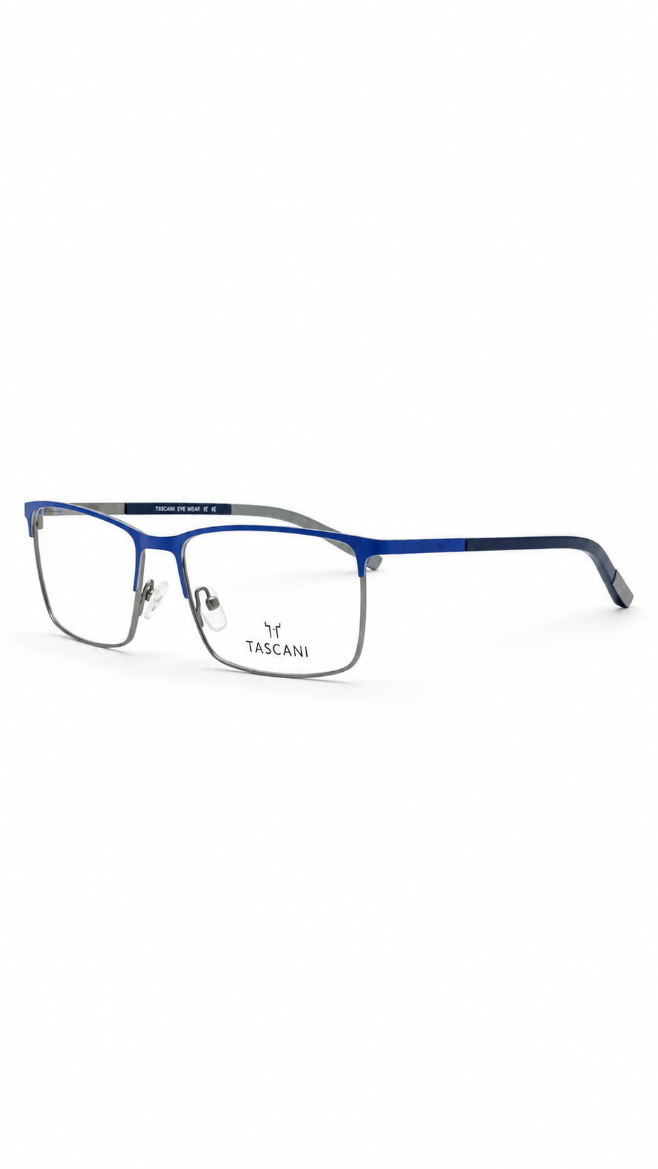 TASCANI Matte Blue Rectangular Optical Glasses Frame
