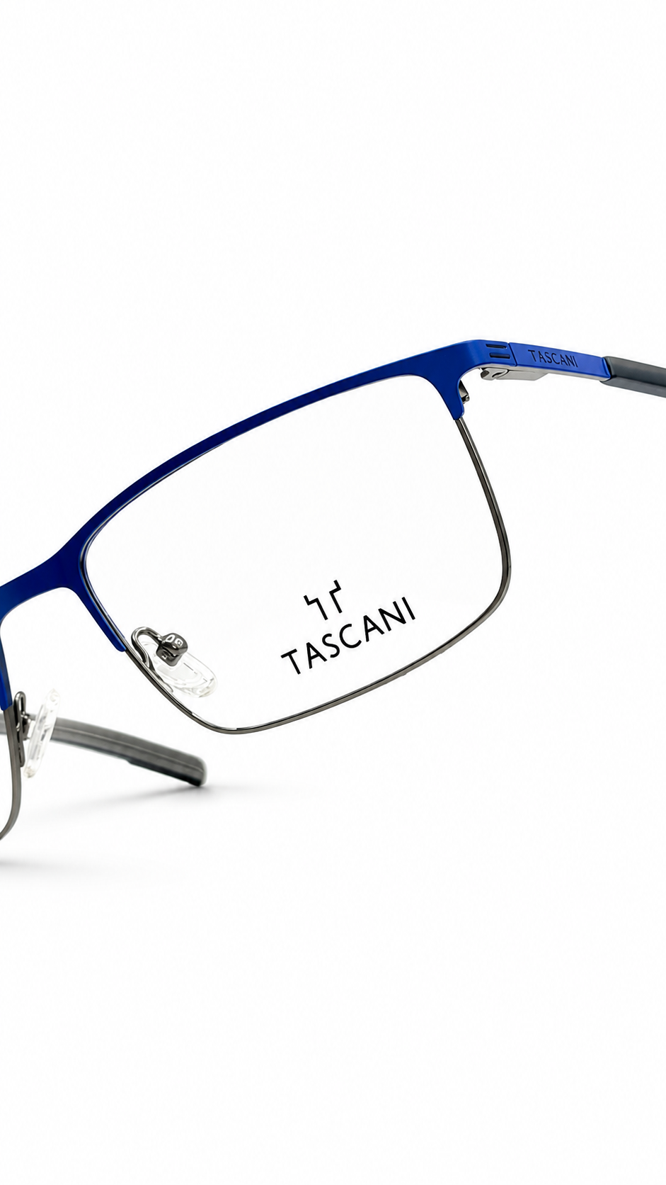 TASCANI Matte Blue Rectangular Optical Glasses Frame