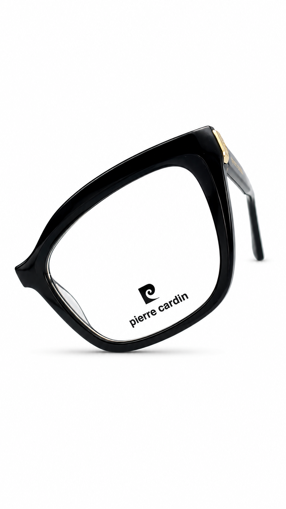 Pierre Cardin Black Cat-Eye Eyeglasses – Designer Full-Rim Optical Frame for Women