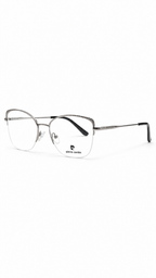 Pierre Cardin Silver Semi-Rim Square Eyeglass Frames