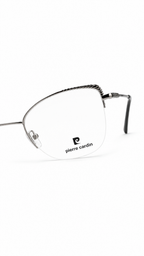 Pierre Cardin Silver Semi-Rim Square Eyeglass Frames