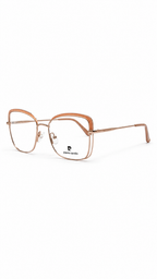 Pierre Cardin Rose Gold Semi-Rim Square Eyeglass Frames