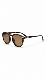 Pacific Traders Round Tortoise Sunglasses with Brown Lenses